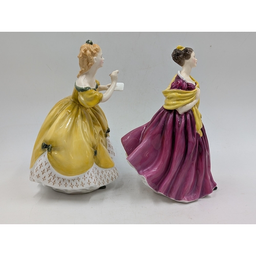 364 - Two Royal Doulton figurines, The Last Waltz HN2315 and Adrienne HN2152