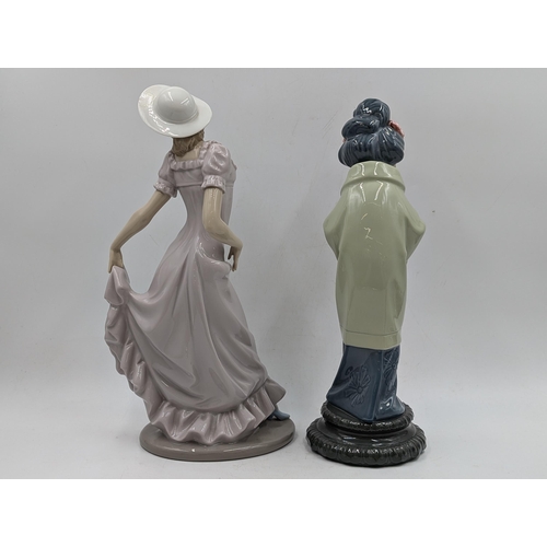 365 - Three Spanish porcelain figurines, two Lladro and one Nao