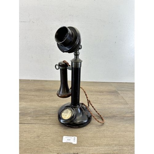 522 - An early 20th century GPO no.150 candlestick telephone