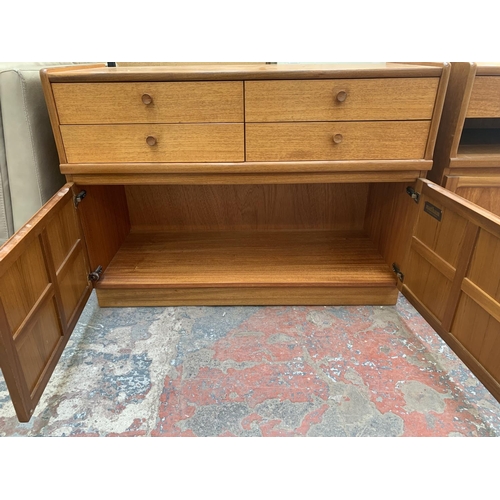 69 - A Nathan Squares teak sideboard - approx. 76cm high x 102cm wide x 44cm deep