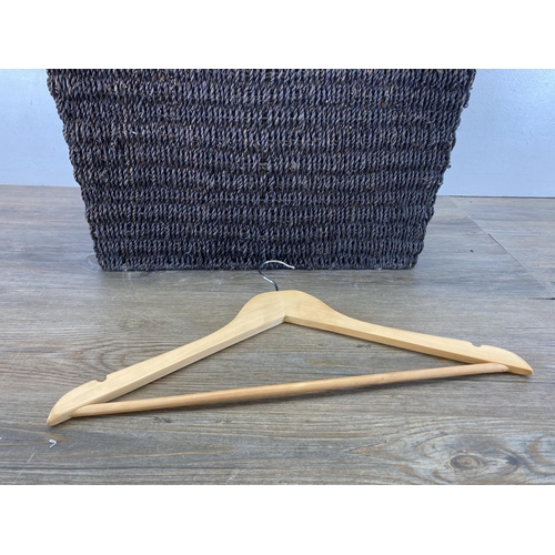 473 - A quantity of wooden clothes hangers