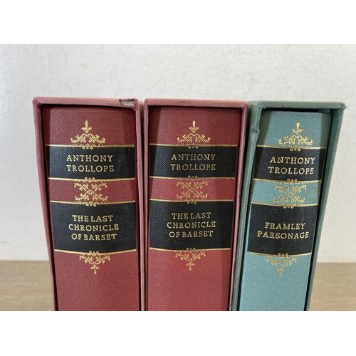 494 - Three The Folio Society editions of Anthony Trollope hardback books, two 1997 The Last Chronicle Of ... 