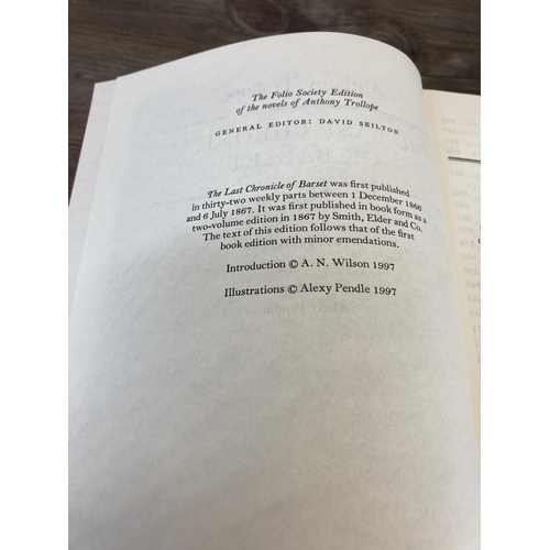 494 - Three The Folio Society editions of Anthony Trollope hardback books, two 1997 The Last Chronicle Of ... 
