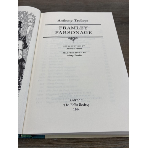 494 - Three The Folio Society editions of Anthony Trollope hardback books, two 1997 The Last Chronicle Of ... 