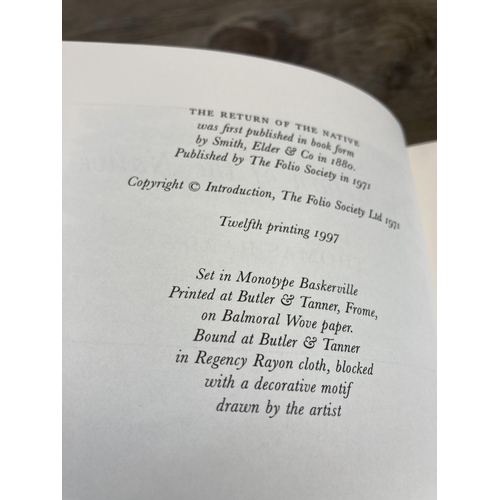 495 - Nine The Folio Society hardback editions of Thomas Hardy novels to include 1997 The Wessex Novels, 1... 