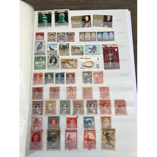 504 - Five stamp albums containing a collection of worldwide stamps