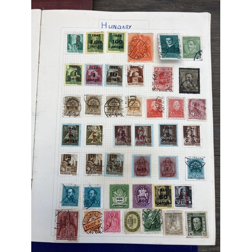 508 - Six stamp albums containing a collection of worldwide stamps