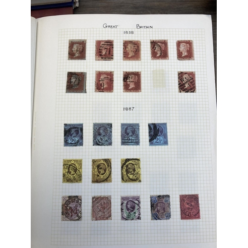 508 - Six stamp albums containing a collection of worldwide stamps