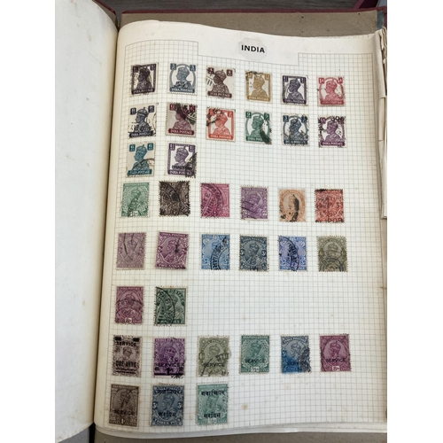 508 - Six stamp albums containing a collection of worldwide stamps