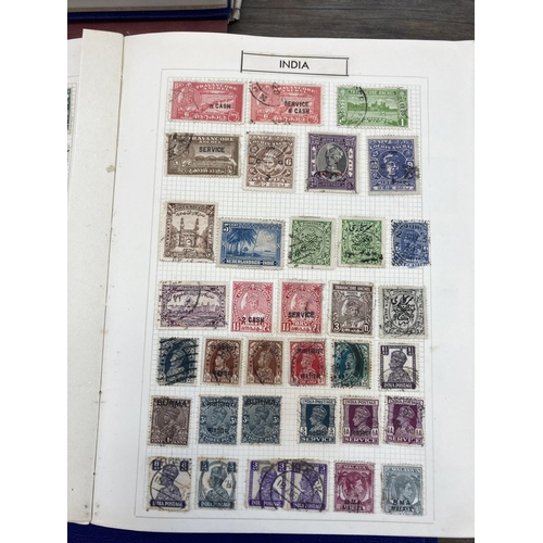 508 - Six stamp albums containing a collection of worldwide stamps