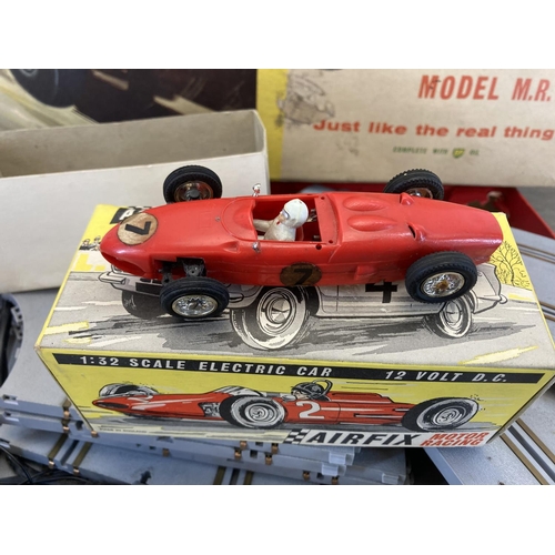 452 - A mid 20th century boxed Airfix Motor Racing Model M.R.11 1/32 scale slot car racing set