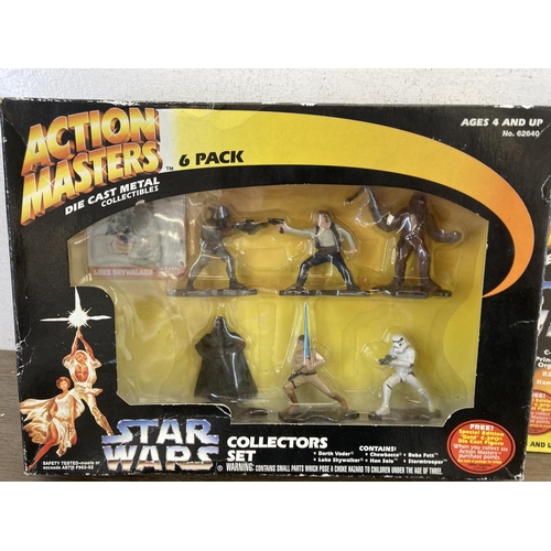 461 - Seven vintage cased Kenner Star Wars Action Masters diecast metal figurines to include one C-3P0, tw... 