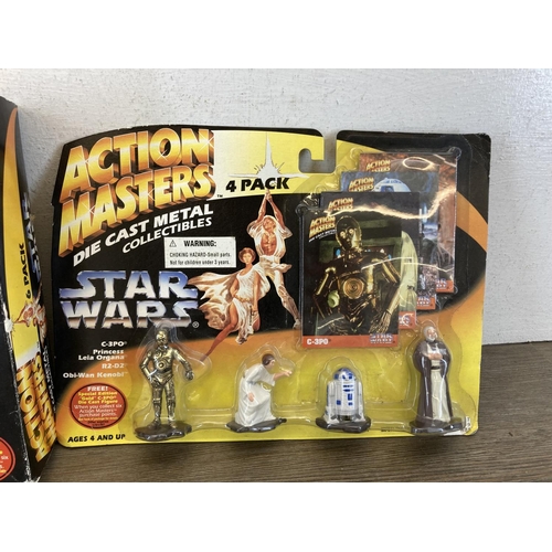 461 - Seven vintage cased Kenner Star Wars Action Masters diecast metal figurines to include one C-3P0, tw... 