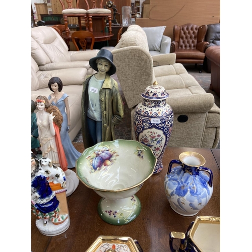 396 - A collection of items to include two Wedgwood pale blue Jasperware vases, Willow Tree With My Grandm... 