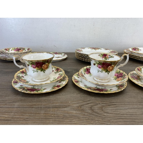 413 - A collection of Royal Albert Old Country Roses bone china to include four teacups, six saucers, six ... 