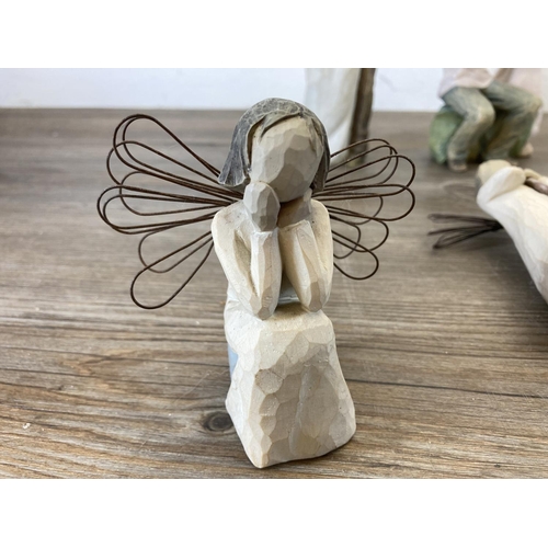 415 - A collection of Willow Tree figurines to include Together, Quietly, Around You, Loving Angel, You an... 