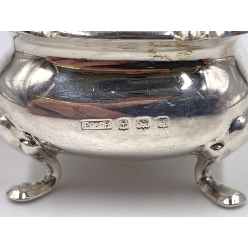 2140 - A George V E S Barnsley & Co (Edward Souter Barnsley) hallmarked Birmingham silver mustard pot, date... 