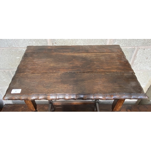 10 - An early 20th century oak pie crust edge barley twist side table - approx. 72cm high x 60cm wide x 4... 