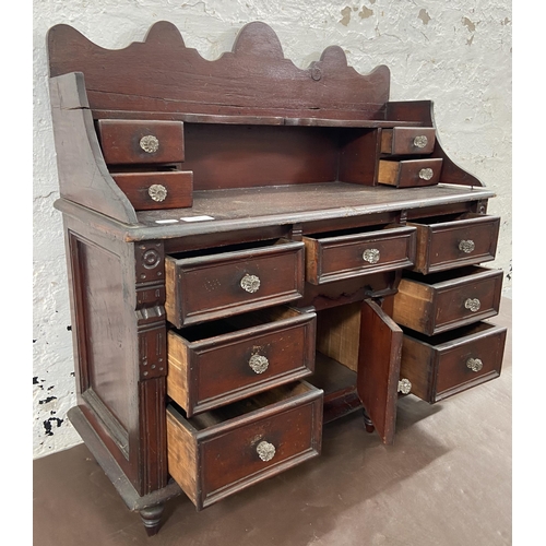 11 - A Victorian stained pine apprentice sideboard - approx. 71cm high x 71cm wide x 28cm deep