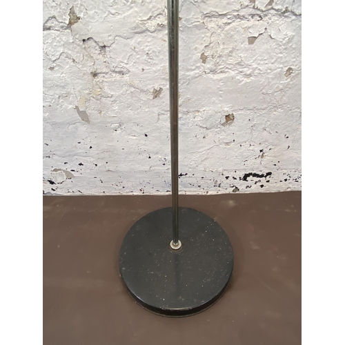 145 - A mid 20th century black metal and chrome plated floor lamp - approx. 115cm high