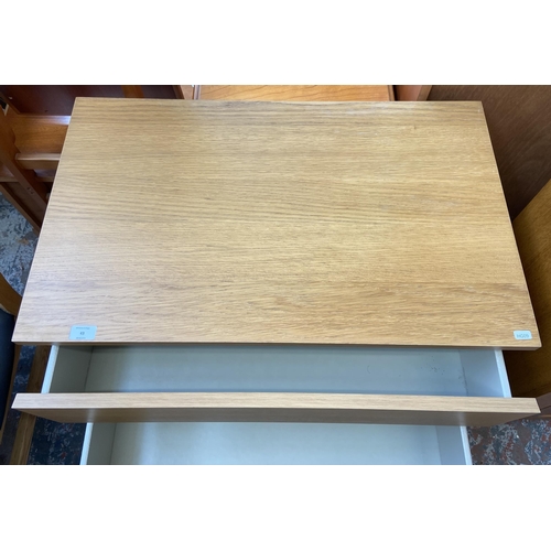 43 - An IKEA Malm oak effect chest of drawers - approx. 77cm high x 80cm wide x 48cm deep