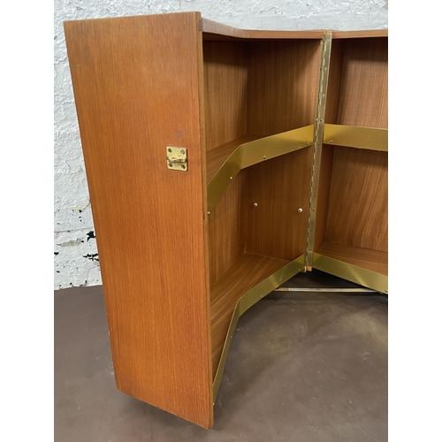 50 - A mid 20th century Danish Jorgen Clausen for Brande Mobelfabrik teak roulette bar - approx. 68cm hig... 