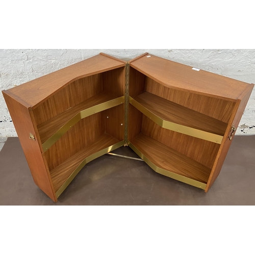 50 - A mid 20th century Danish Jorgen Clausen for Brande Mobelfabrik teak roulette bar - approx. 68cm hig... 