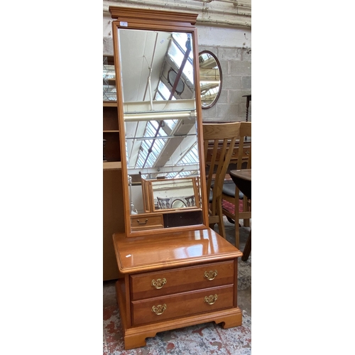 60 - A Younger cherry wood cheval mirror - approx. 164cm high x 62cm wide x 46cm deep