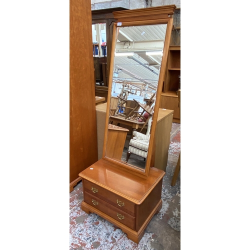 60 - A Younger cherry wood cheval mirror - approx. 164cm high x 62cm wide x 46cm deep