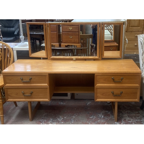 89 - A G Plan teak dressing table - approx. 110cm high x 150cm wide x 46cm deep