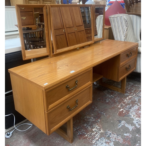 89 - A G Plan teak dressing table - approx. 110cm high x 150cm wide x 46cm deep