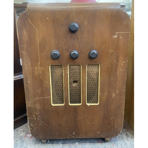 95 - A 1930s Murphy Radio Ltd Type A38C walnut cased floor standing radio - approx. 83cm high x 55cm wide... 