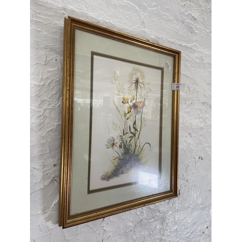 344 - A framed H. R. Hughes botanical print