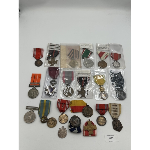 2173 - Twenty military medals to include Czechoslovakia Cross for Liberated Political Prisoners 1939-1945, ... 