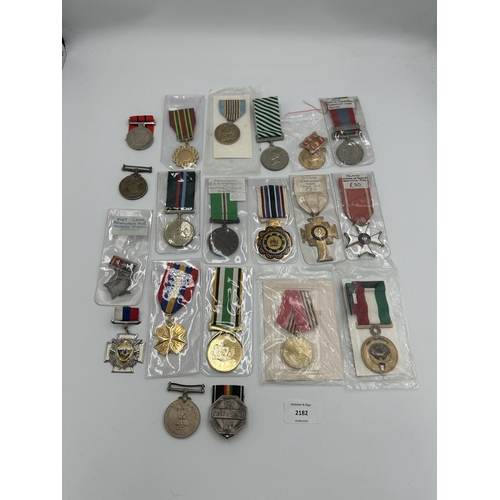 2182 - Twenty military medals to include Viet-Cong Resolution for Victory 1st Class, Kuwait Liberation, Ord... 