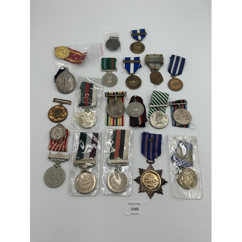 2183 - Twenty military medals to include Pakistan, Yugoslavia, Polish etc.