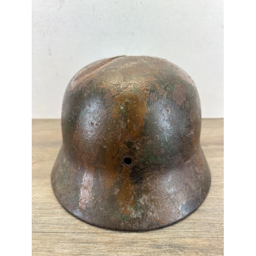 2202 - A WWII German M40 steel helmet