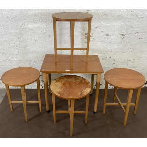 248 - A mid 20th century Poul Hundevad teak nest of tables - approx. 57cm high x 62cm wide x 42cm deep