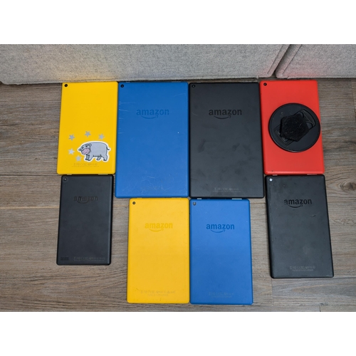 721 - A collection of Amazon Fire tablets