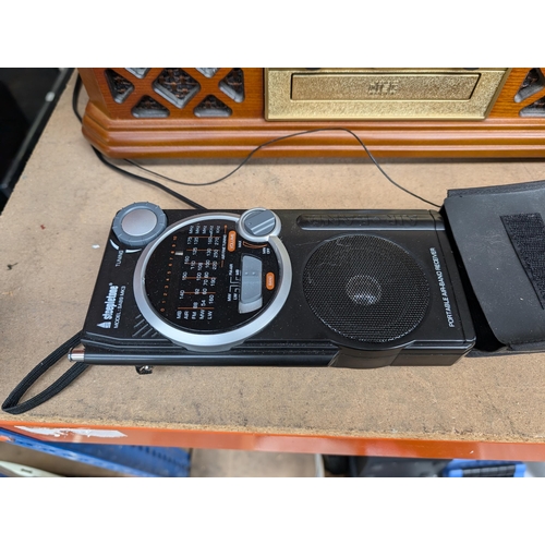 695 - Five items of audio equipment to include Roberts Classic 939 three-band radio, Steepletone SAB9 Mk.3... 