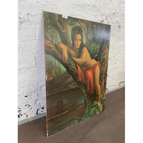 325 - A mid 20th century unframed J. H. Lynch Woodland Goddess print - approx. 80cm high x 60cm wide