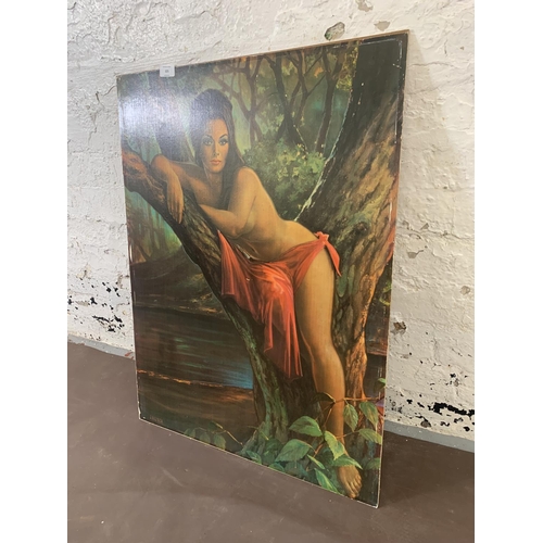 325 - A mid 20th century unframed J. H. Lynch Woodland Goddess print - approx. 80cm high x 60cm wide