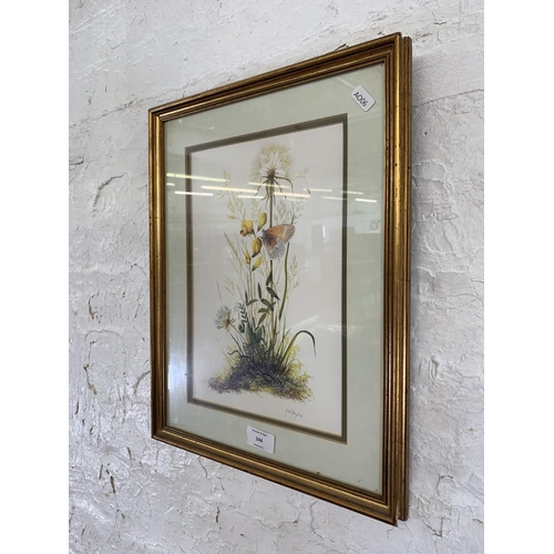 344 - A framed H. R. Hughes botanical print