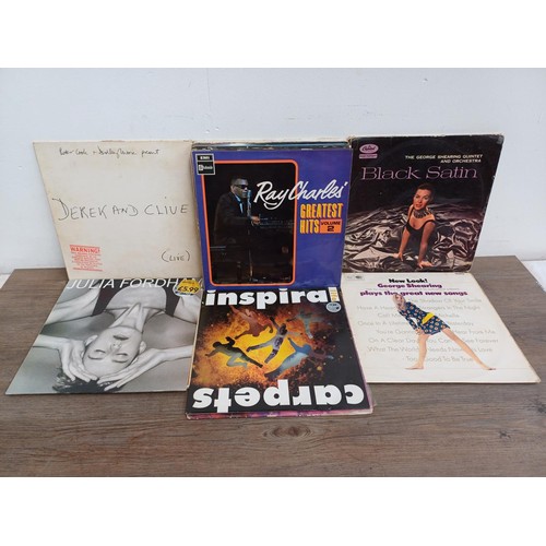 643 - A collection of LP vinyl records to include George Shearing, Inspiral Carpets, Ray Charles, Billy Jo... 