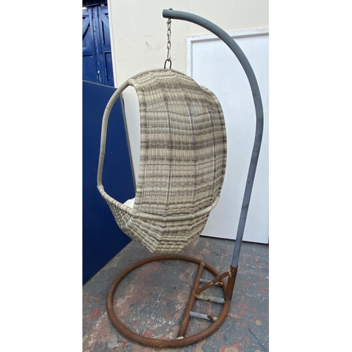 137 - A John Lewis Dante garden hanging pod chair - approx. 195cm high