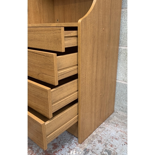 16 - A Schreiber teak effect drinks cabinet - approx. 169cm high x 60cm wide x 40cm deep