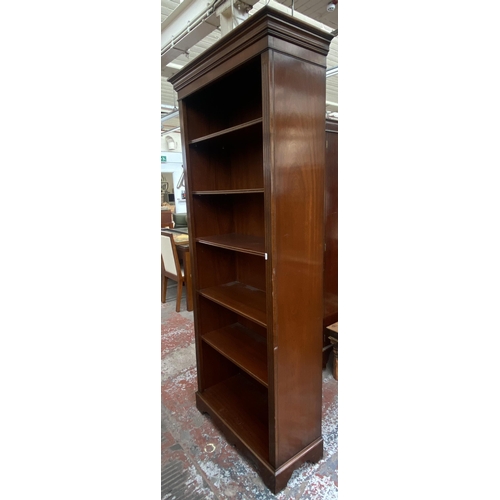 167 - A Georgian style mahogany six tier bookcase - approx. 194cm high x 80cm wide x 35cm deep