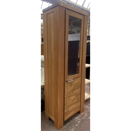 170 - An Arighi Bianchi oak display cabinet - approx. 190cm high x 70cm wide x 39cm deep