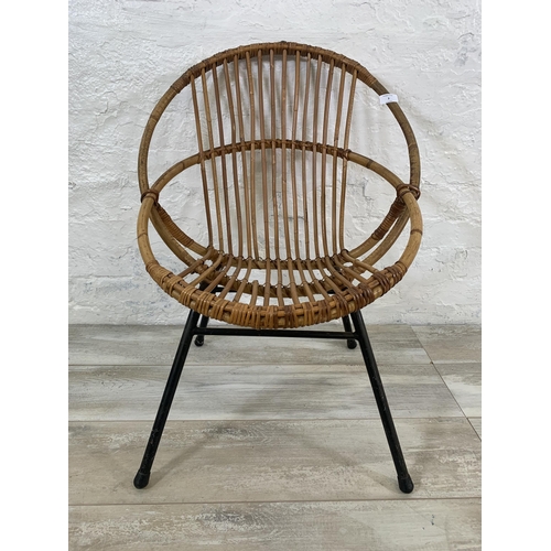 3 - A mid 20th century bamboo and rattan chair by Rohé Noordwolde