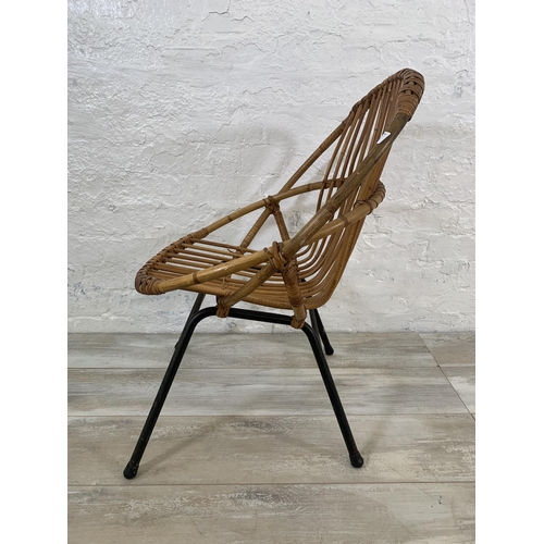 3 - A mid 20th century bamboo and rattan chair by Rohé Noordwolde